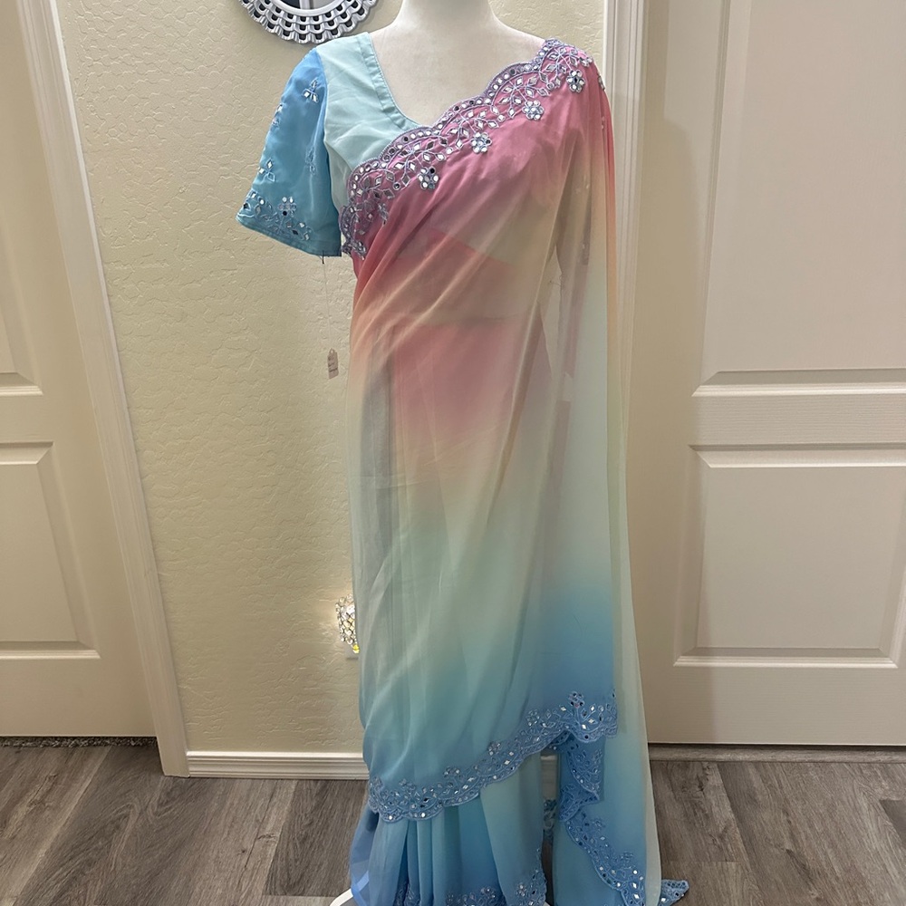 Elegant Multicolor Wedding Dress
